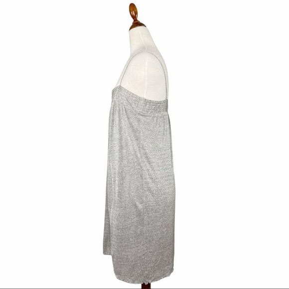 Seduce French Cloth Silver Gray Eyelet Slip Dress Button Back Size 12 - Picture 3 of 11